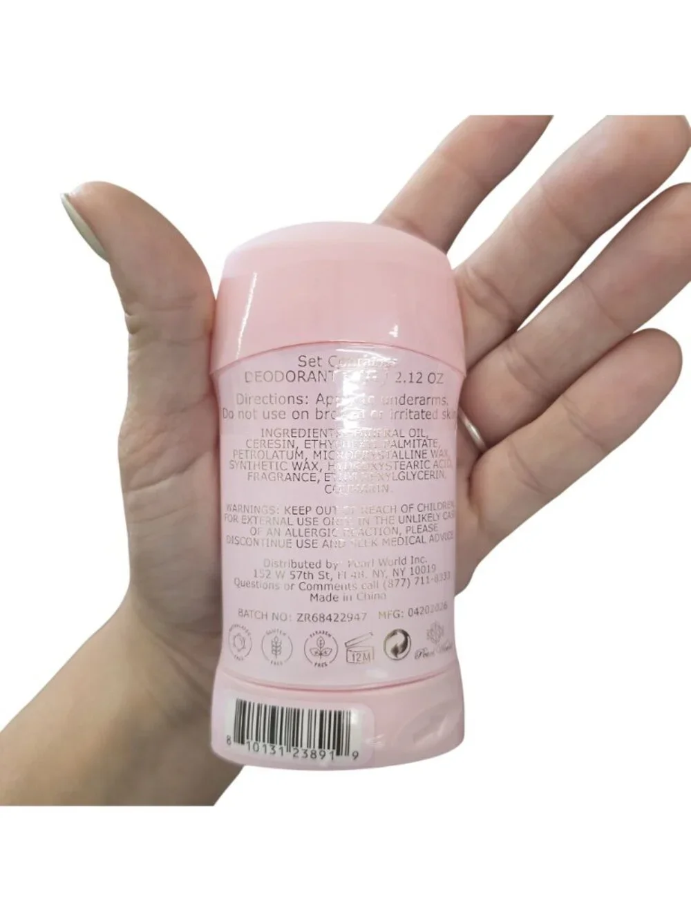 Amberglow Aluminum-Free Deodorant Pink Vanilla 60g Long Lasting Fragrance set 3
